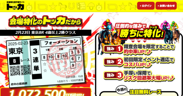 トッカ｜★レーコレ★【競艇予想｜競馬予想｜競輪予想】の参考になるギャラリーサイト集