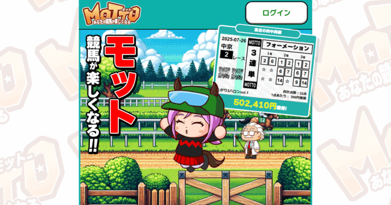 MOTTO（競馬×KEIBAの予想サイト）｜★レーコレ★【競艇予想｜競馬予想｜競輪予想】の参考になるギャラリーサイト集